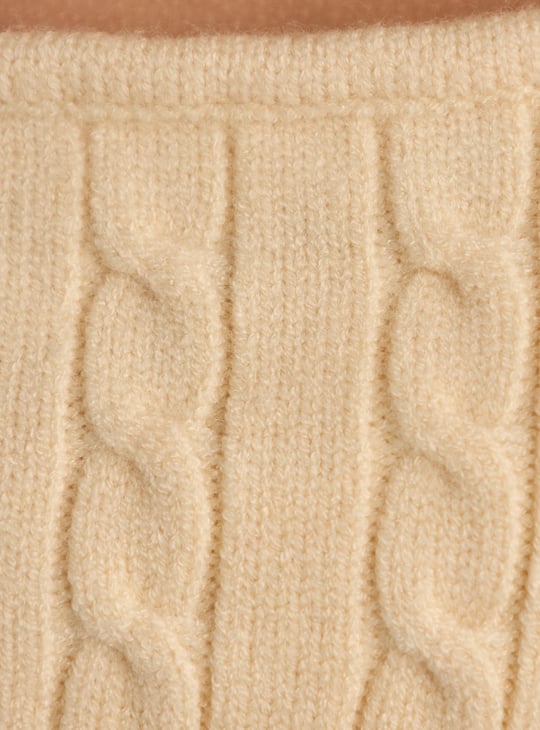 Girls Cable Knit Crop Top