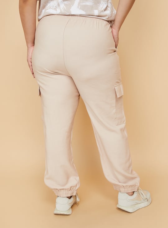 Women Solid Cargo Joggers