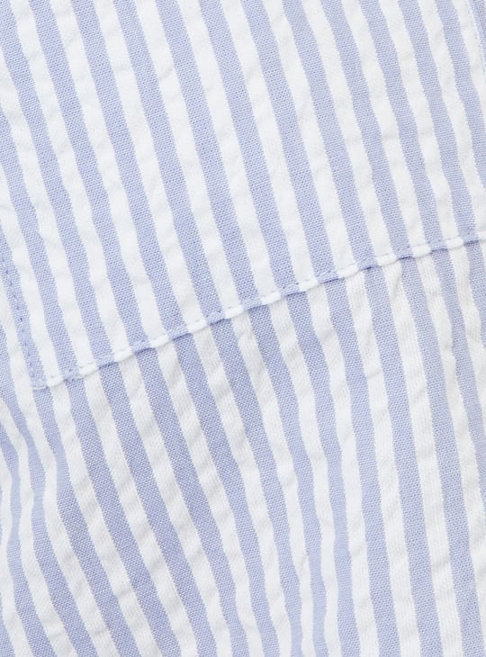 Women Striped Hooded Shirt