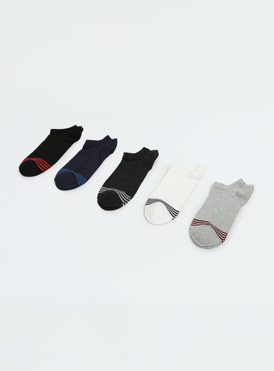 Men Striped Ankle-Length Socks - Pack of 5