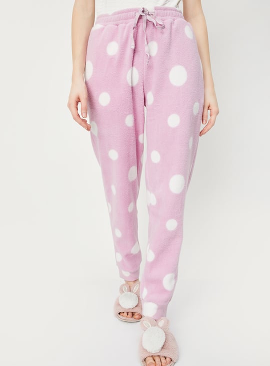 Women Printed Fleece Pyjamas
