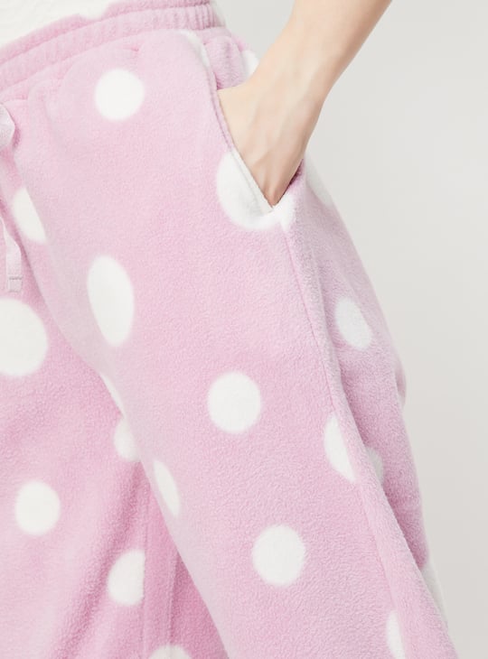 Women Printed Fleece Pyjamas