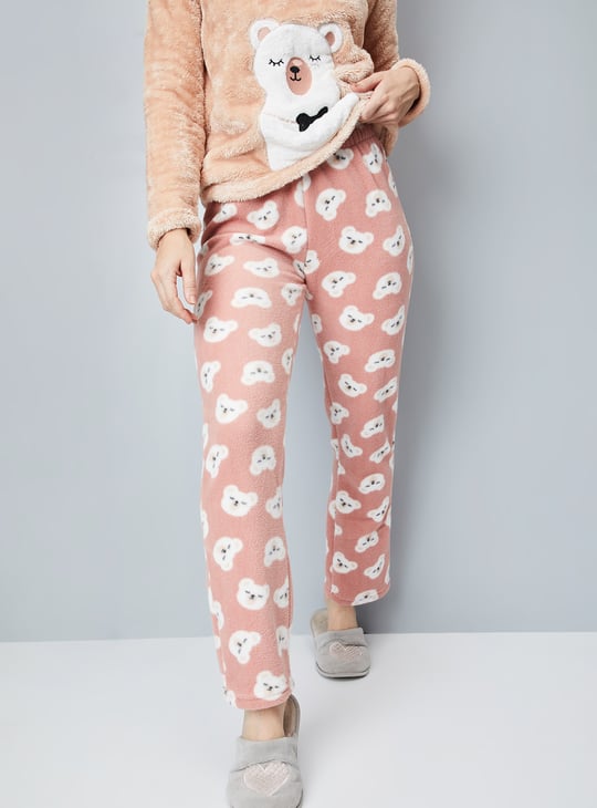 Women Fuzzy Pyjama Set