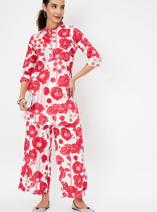 Women Floral Printed Straight Kurta Set