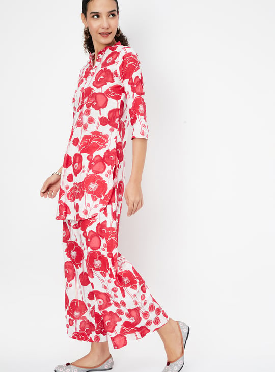 Women Floral Printed Straight Kurta Set