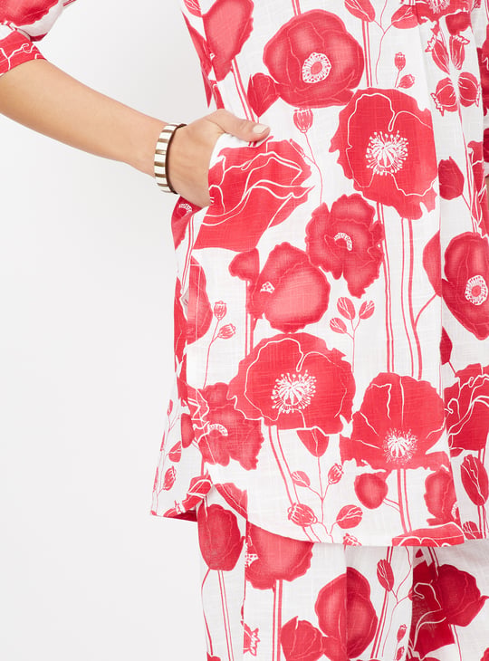 Women Floral Printed Straight Kurta Set