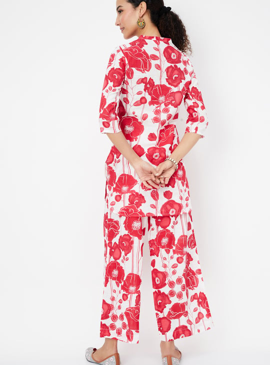 Women Floral Printed Straight Kurta Set