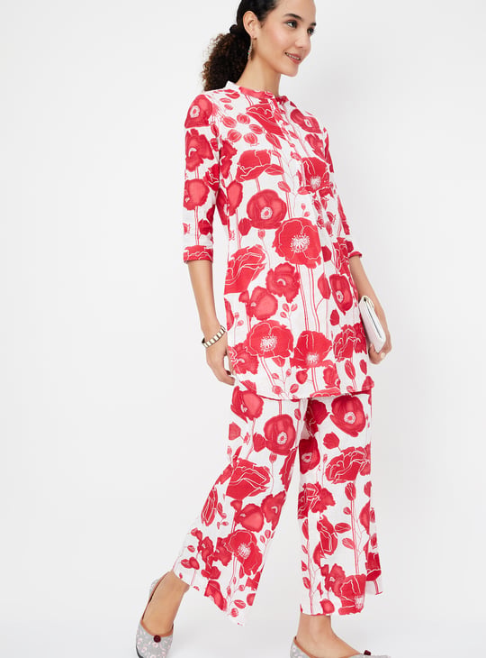 Women Floral Printed Straight Kurta Set