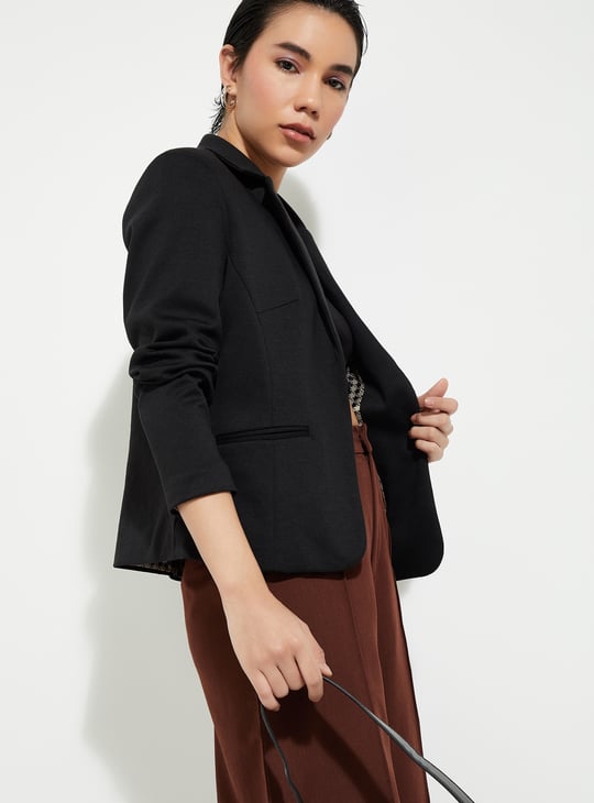 URB_N Women Solid Open Front Blazer