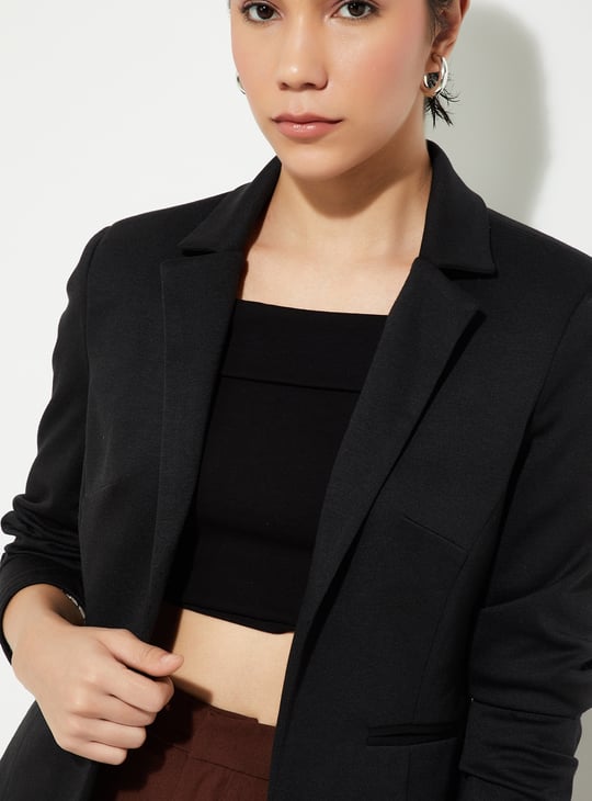 URB_N Women Solid Open Front Blazer