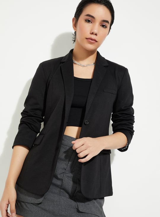 URB_N Women Solid Single-Breasted Blazer