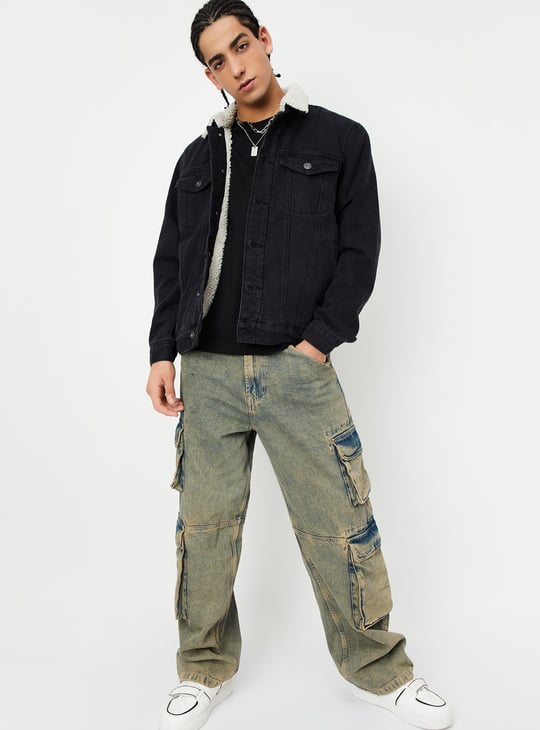 Men Fleece Lined Denim Jacket