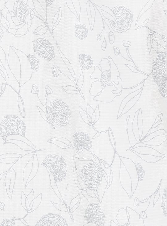 Men Floral Print Slim Fit Smart Casual Shirt