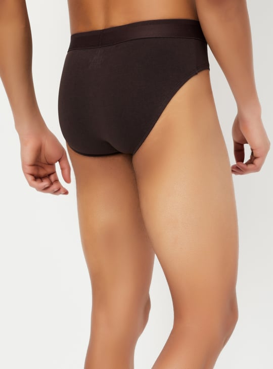 Men Solid Briefs - Pack of 2