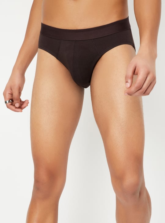 Men Solid Briefs - Pack of 2