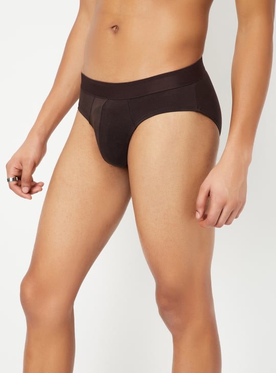Men Solid Briefs - Pack of 2