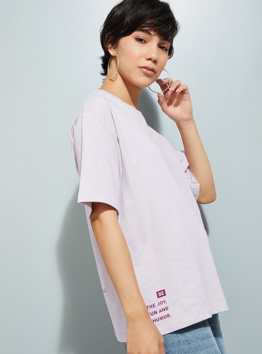 URB_N Women Graphic Print Oversized T-shirt