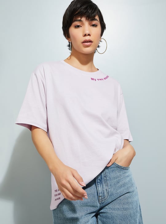 URB_N Women Graphic Print Oversized T-shirt