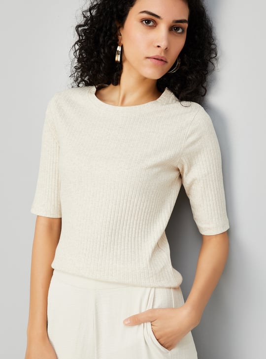 Women Rib Knit Top
