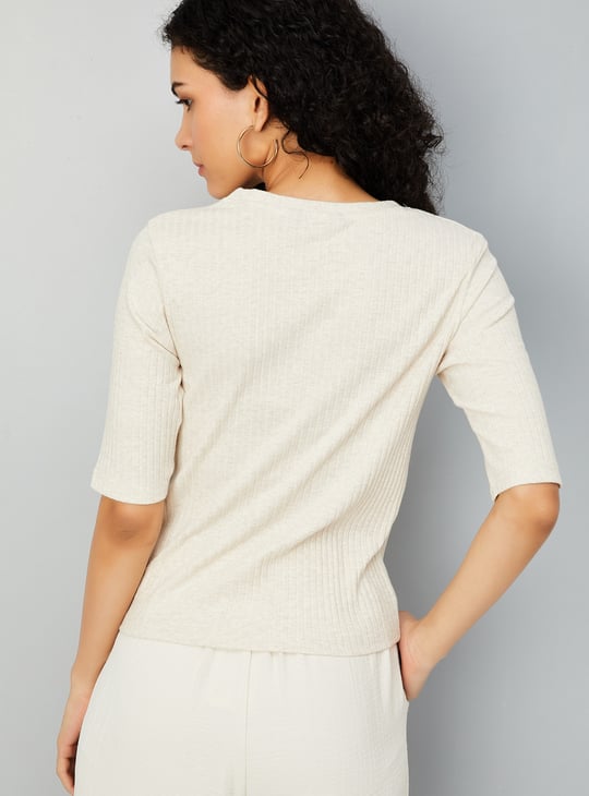 Women Rib Knit Top