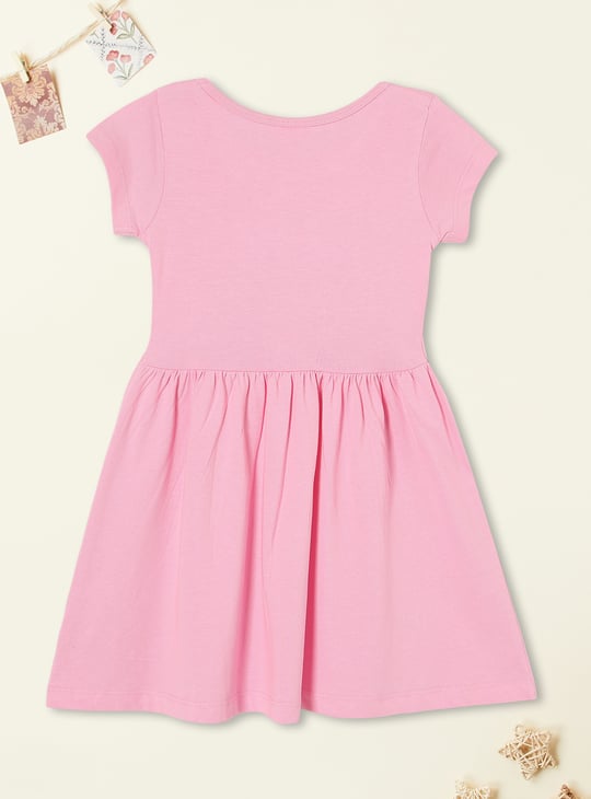 Girls Printed Fit & Flare Dress