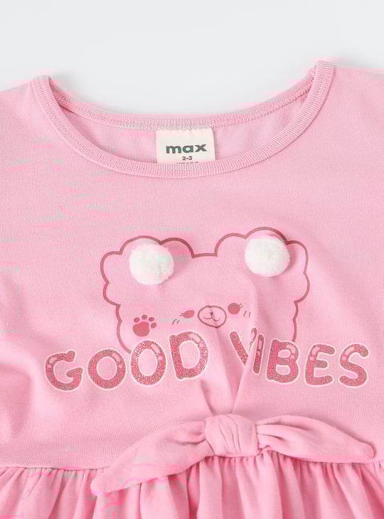 Girls Printed Fit & Flare Dress