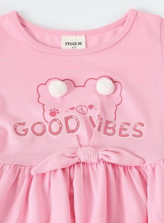 Girls Printed Fit & Flare Dress