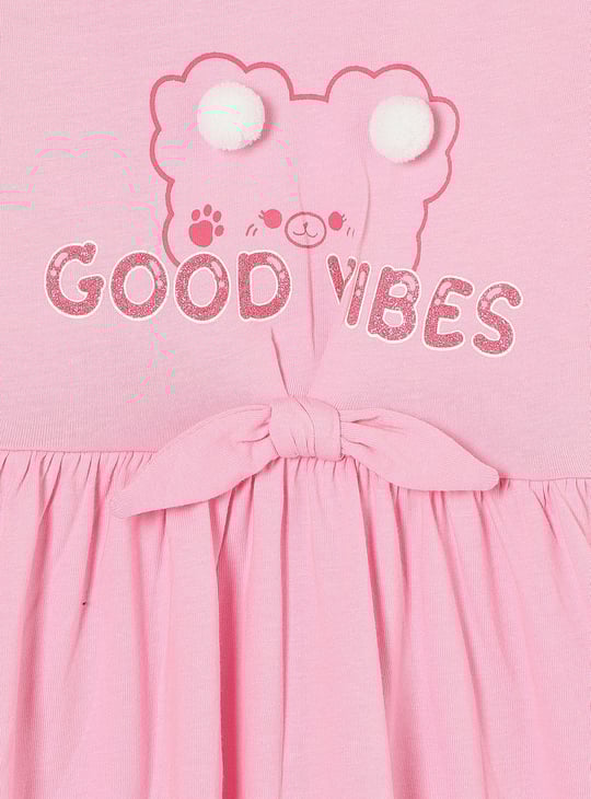 Girls Printed Fit & Flare Dress