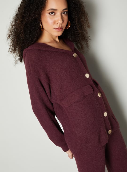 Women Knit Button Down Cardigan