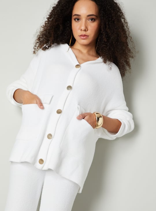 Women Knit Button Down Cardigan