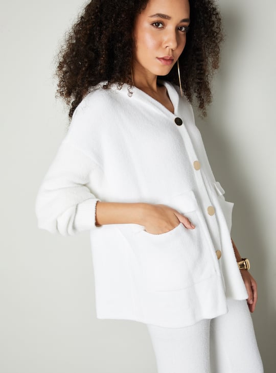 Women Knit Button Down Cardigan