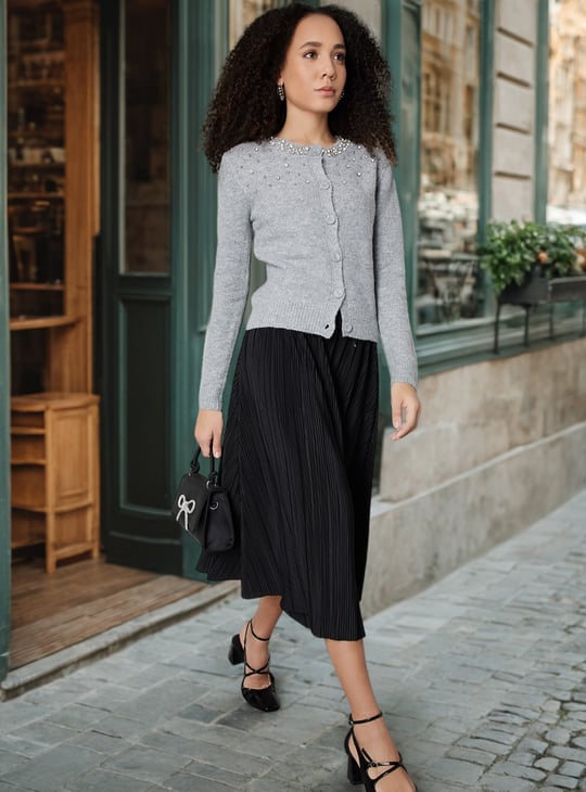 Women Embellished Cardigan