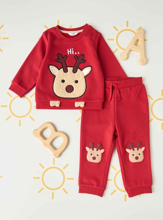 Boys Deer Applique Sleepwear Set
