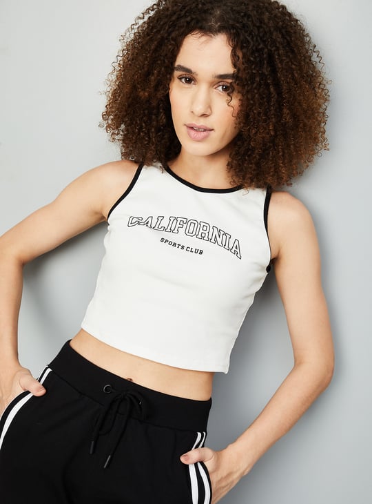 Women Printed Athleisure Tank Top