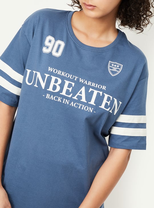 Women Printed Sports Oversized T-shirt