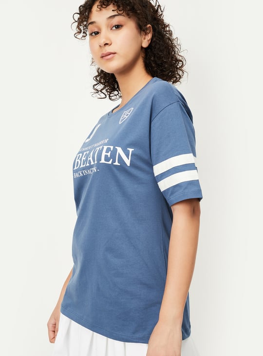 Women Printed Sports Oversized T-shirt