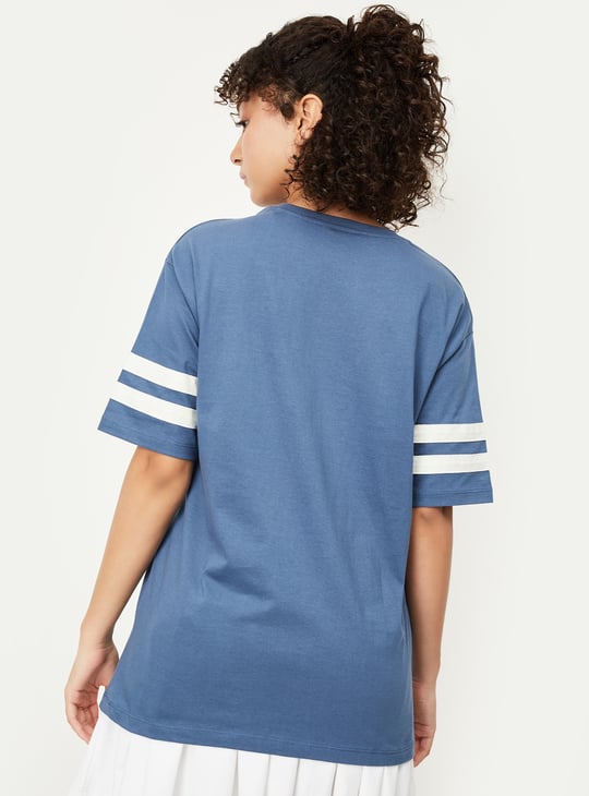 Women Printed Sports Oversized T-shirt