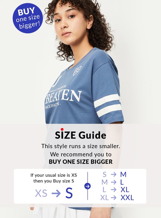 Women Printed Sports Oversized T-shirt