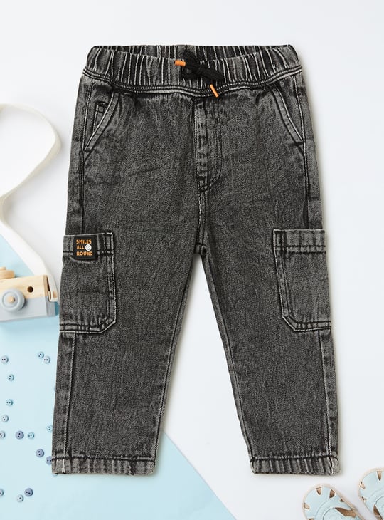 Boys Washed Cargo Jeans