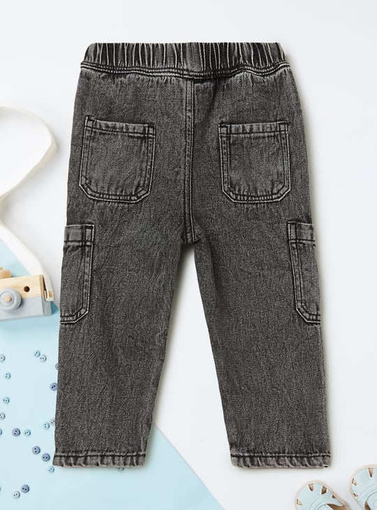 Boys Washed Cargo Jeans