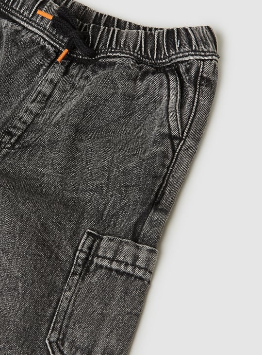 Boys Washed Cargo Jeans