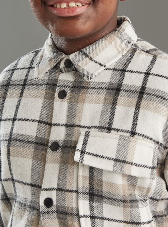 Boys Checked Shacket