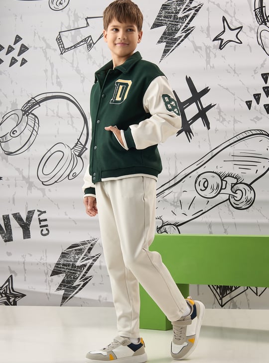 Boys Embroidered Varsity Jacket