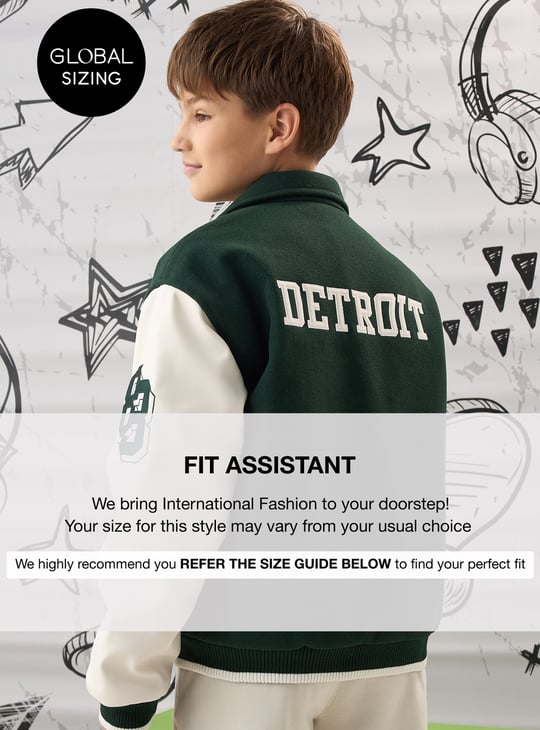 Boys Embroidered Varsity Jacket