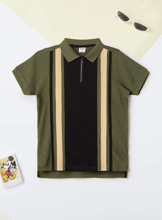 Boys Colourblock Polo T-shirt
