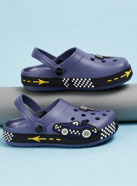 Boys Clogs with Decorative Foxing