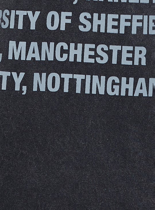 URB_N Men Iron Maiden Print Oversized T-shirt