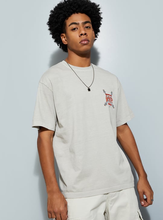 URB_N Men Oversized Slayer Printed T-shirt