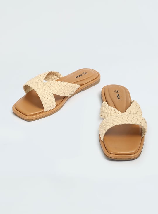 Women Braided Strap Flats