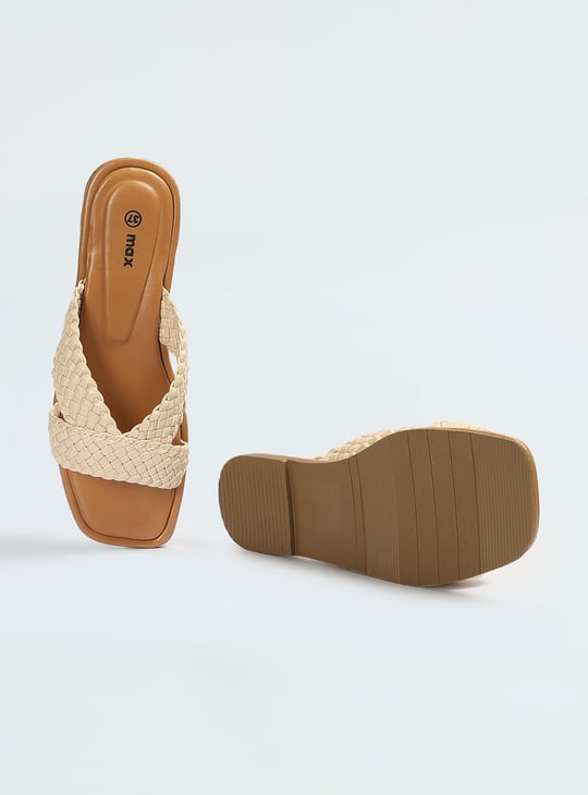 Women Braided Strap Flats